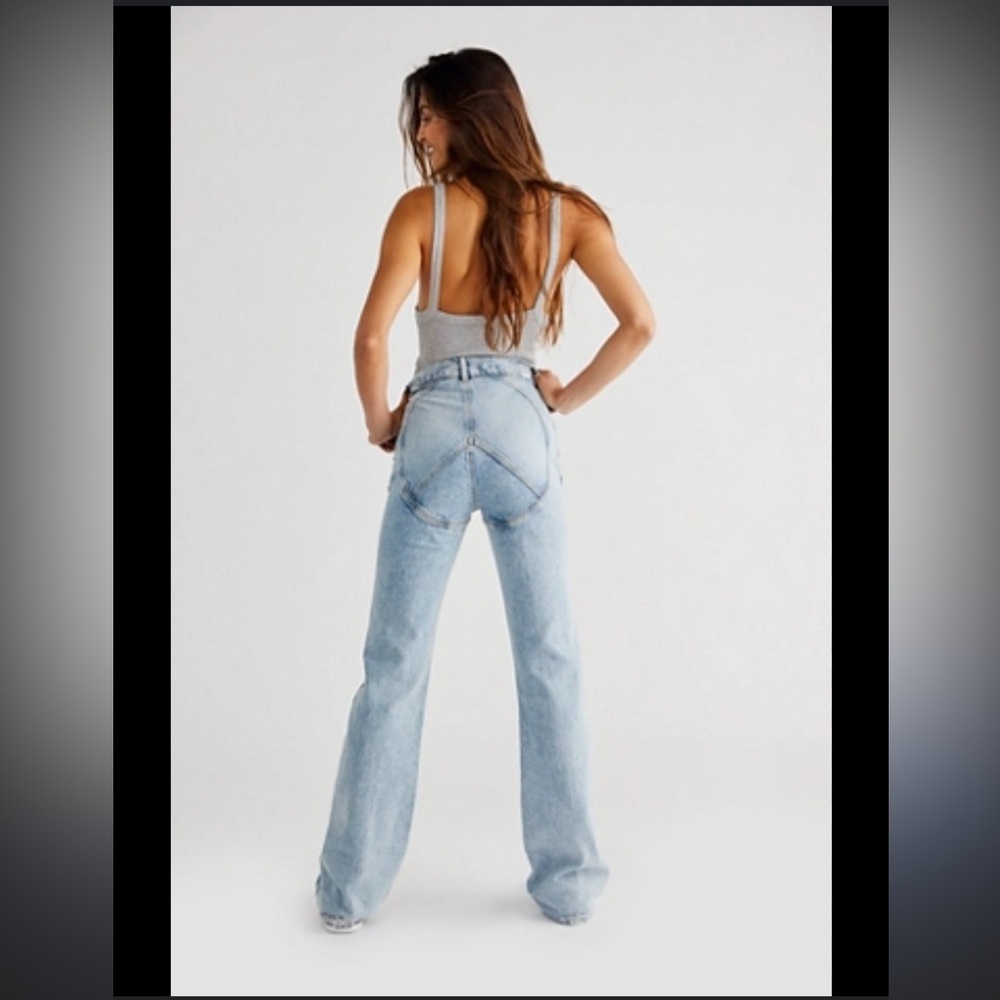Boyish The Ricky Peace Light Blue high Rise Flare & Wide Leg Jeans 23